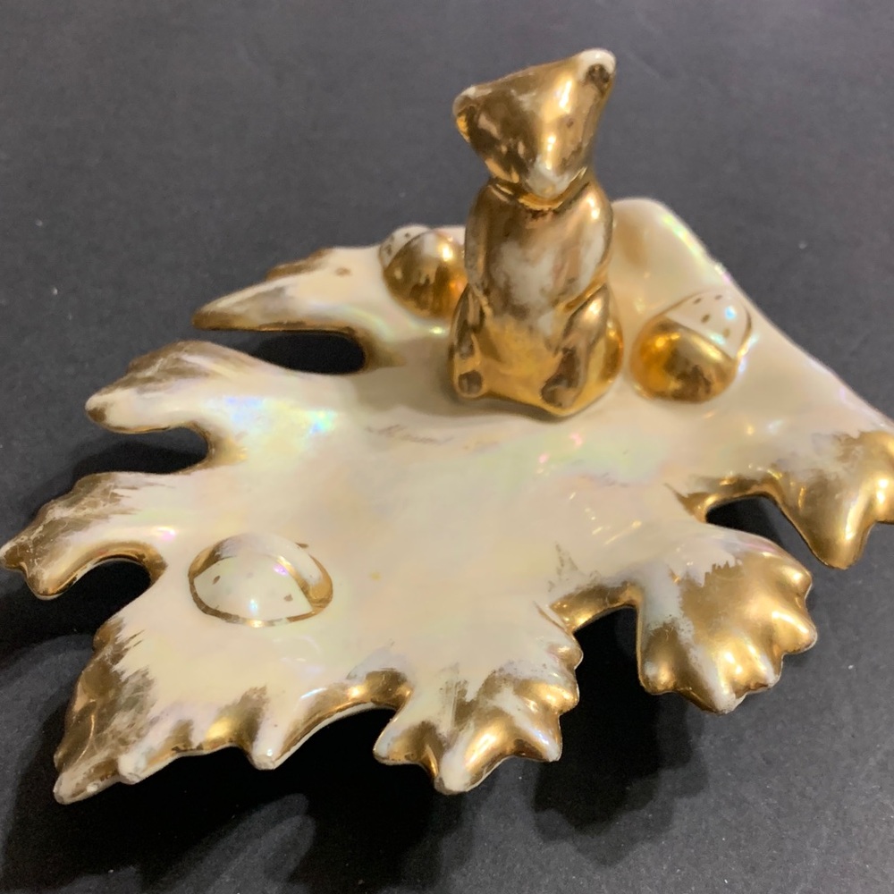 Holley Ross 22k Gold Bear Trinket Dish